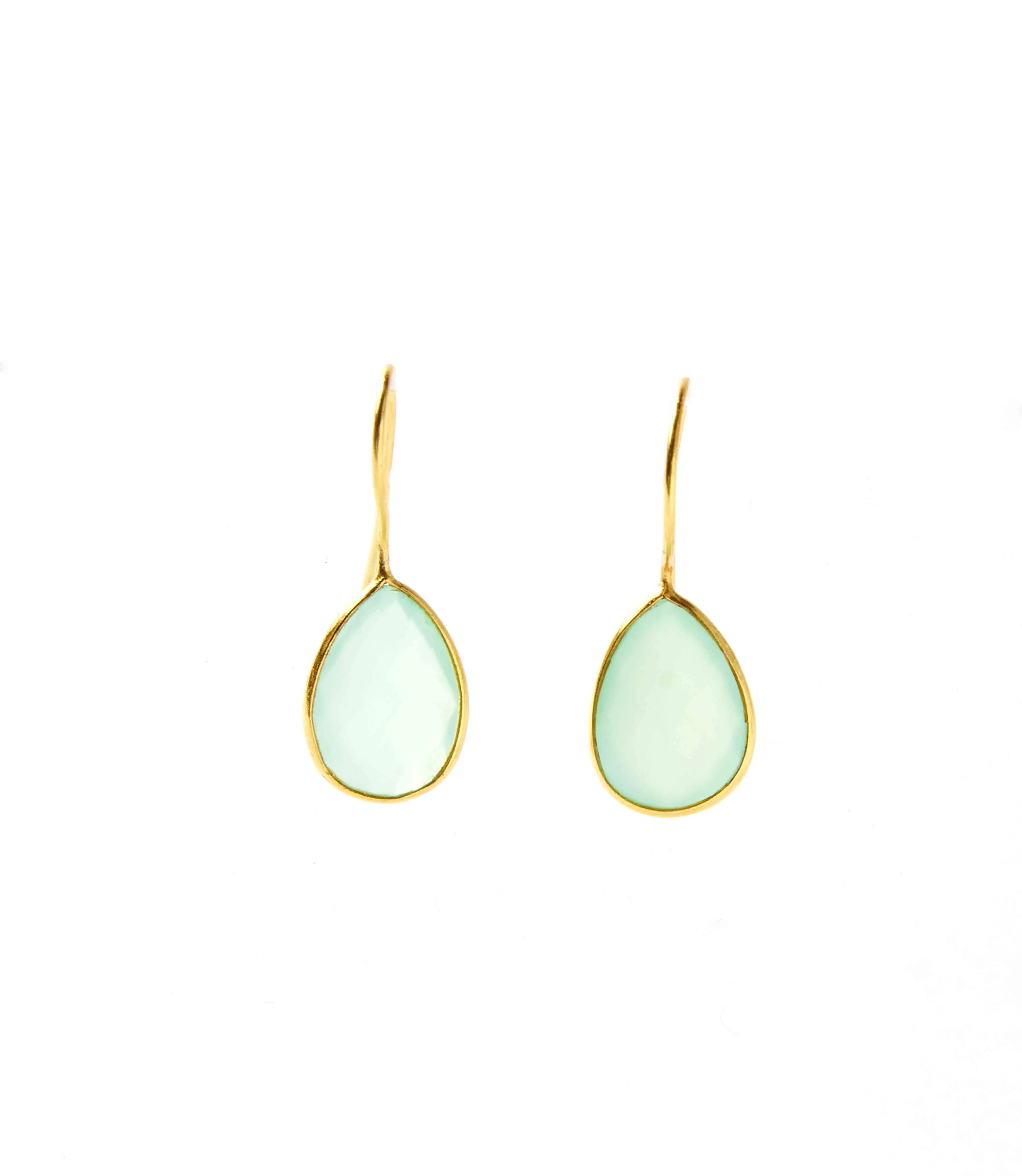 Gemstone Teardrop Earrings - Image 3