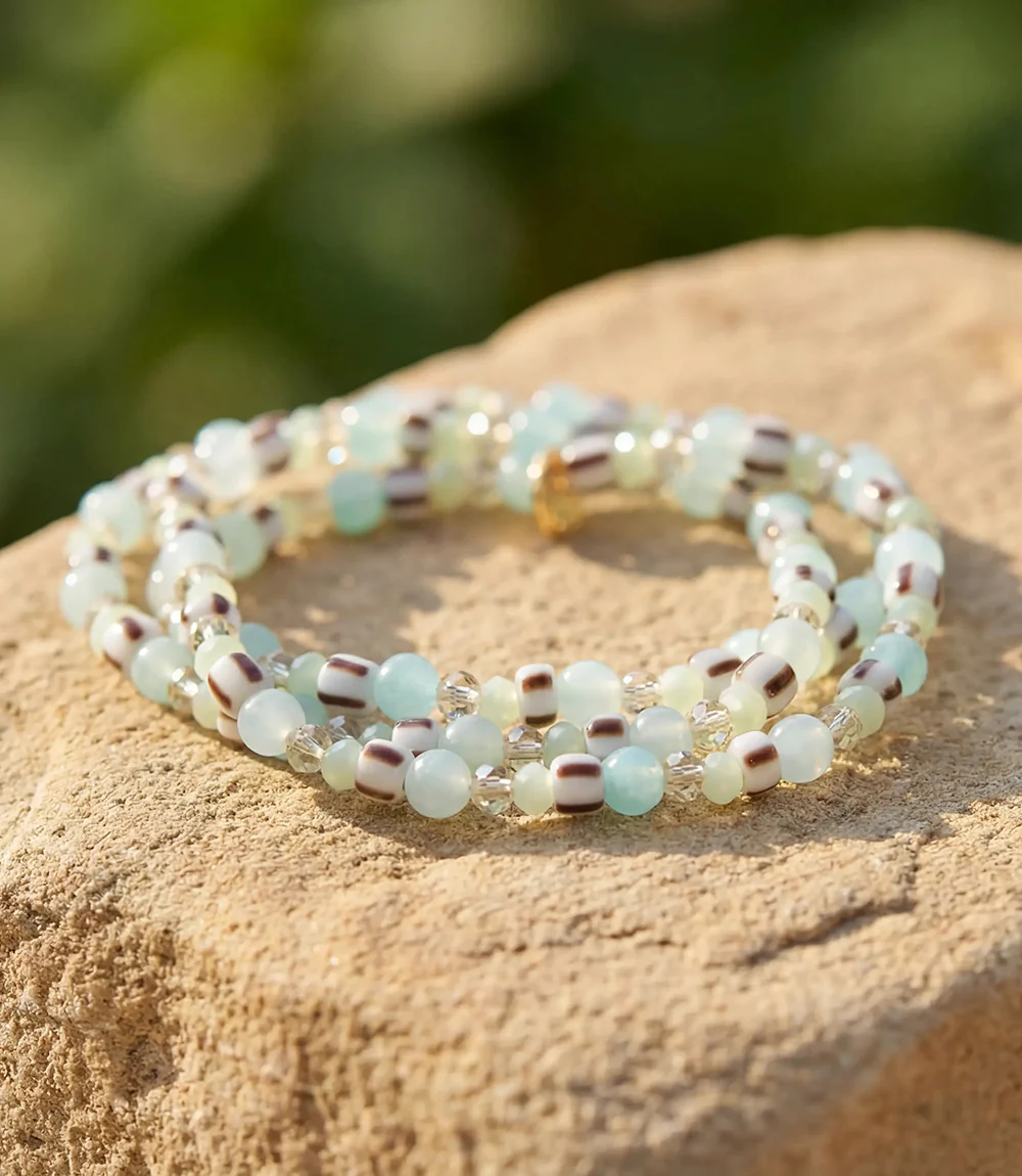 Glass Bead Wrap Bracelet
