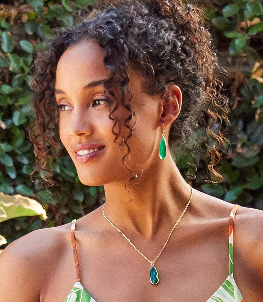 Green Onyx Quartz Earrings - Image 6