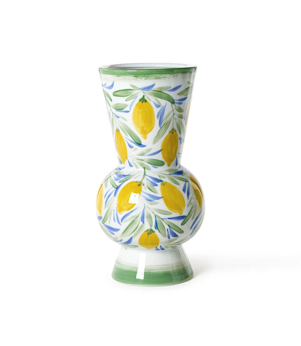 Hand-Painted Large Lemon Vase - Image 2