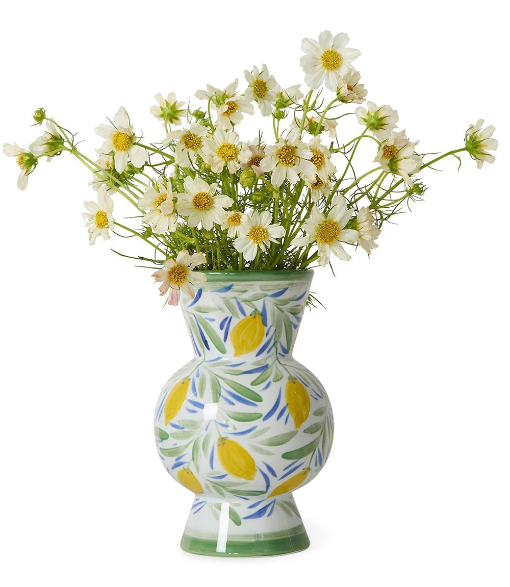 Hand-Painted Large Lemon Vase - Image 9