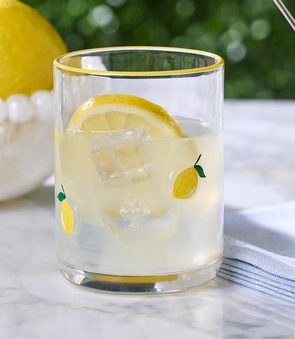 Hand-Painted Lemon Drinking Glass - Image 5