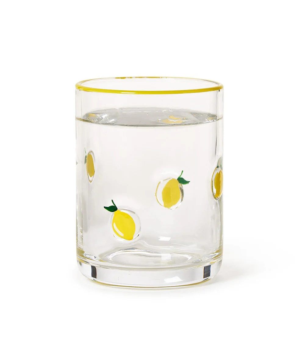 Hand-Painted Lemon Drinking Glass - Image 7