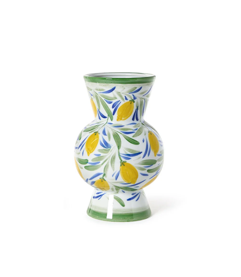 Hand-Painted Small Lemon Vase - Image 12