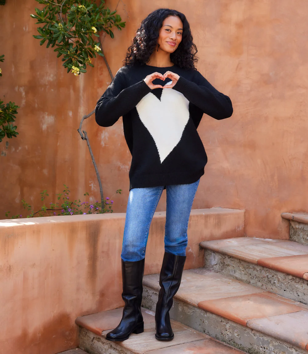 Heart Jacquard Sweater - Image 3