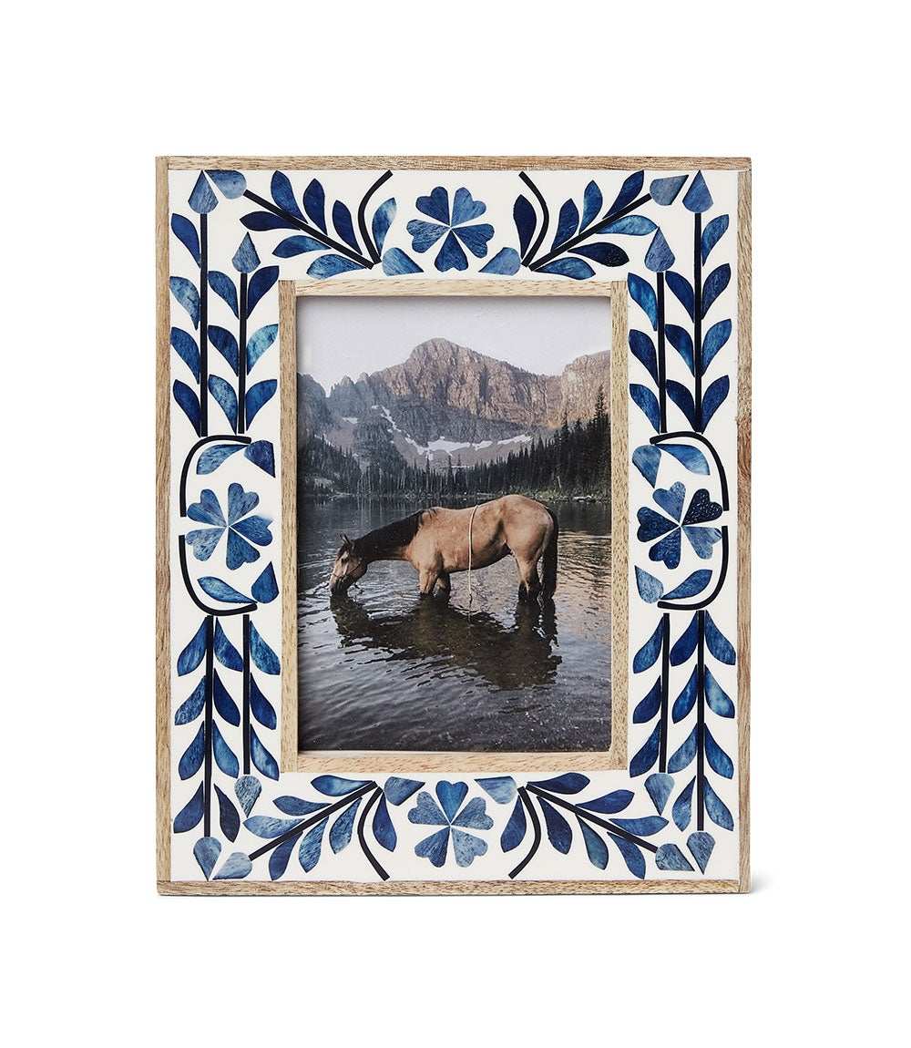 Indigo Floral Picture Frame - Image 3