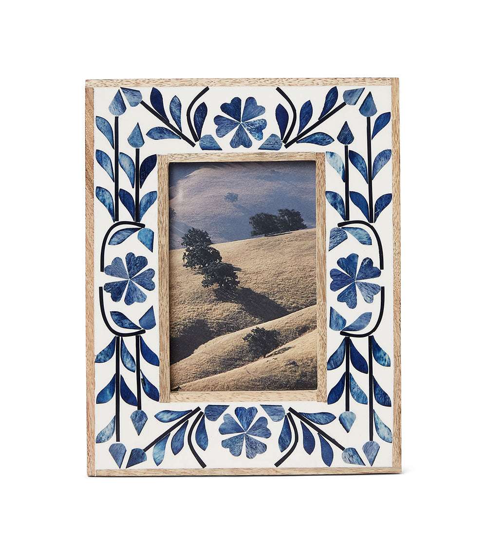 Indigo Floral Picture Frame - Image 4