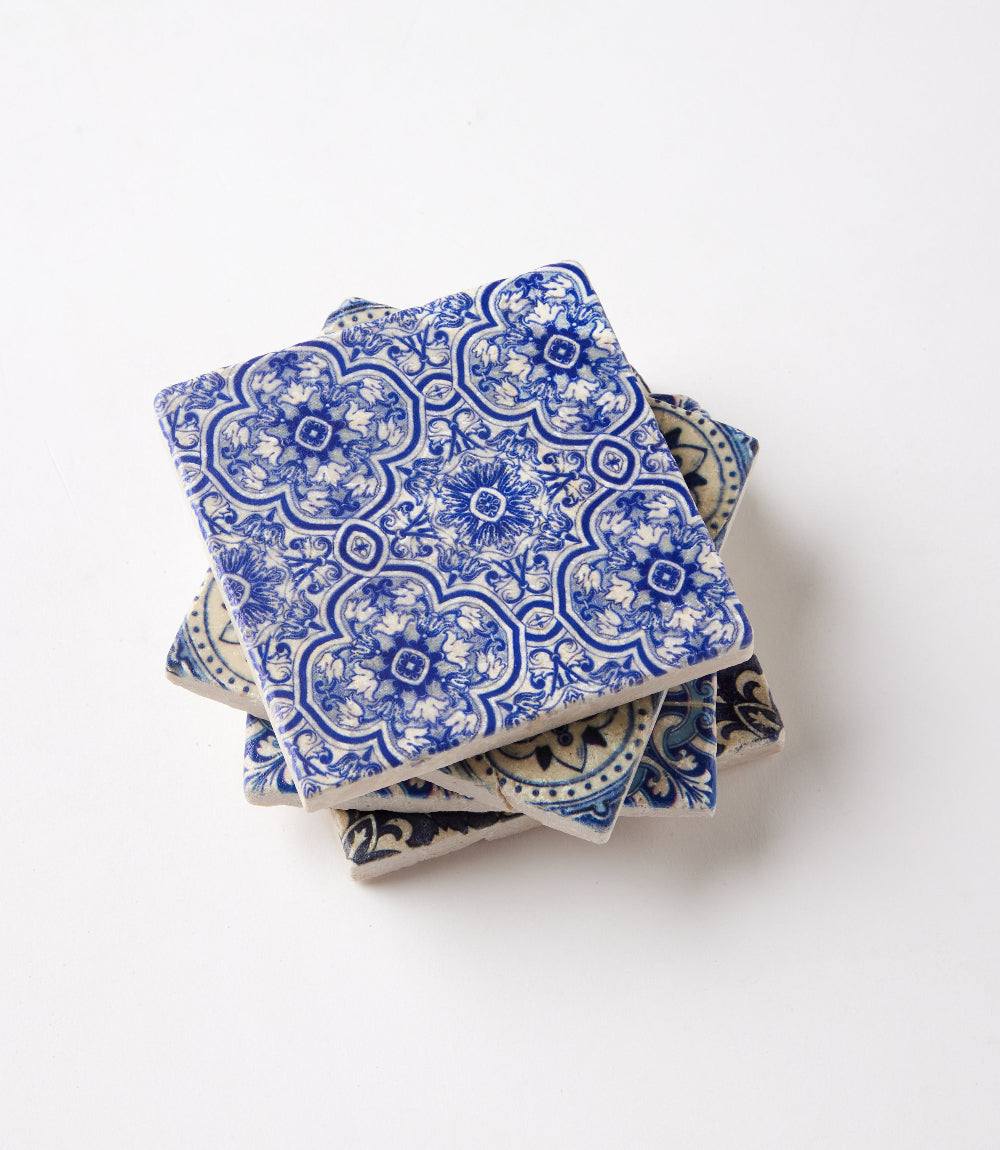 Italian Tile Marble Coasters, Set Of 4 - Image 4