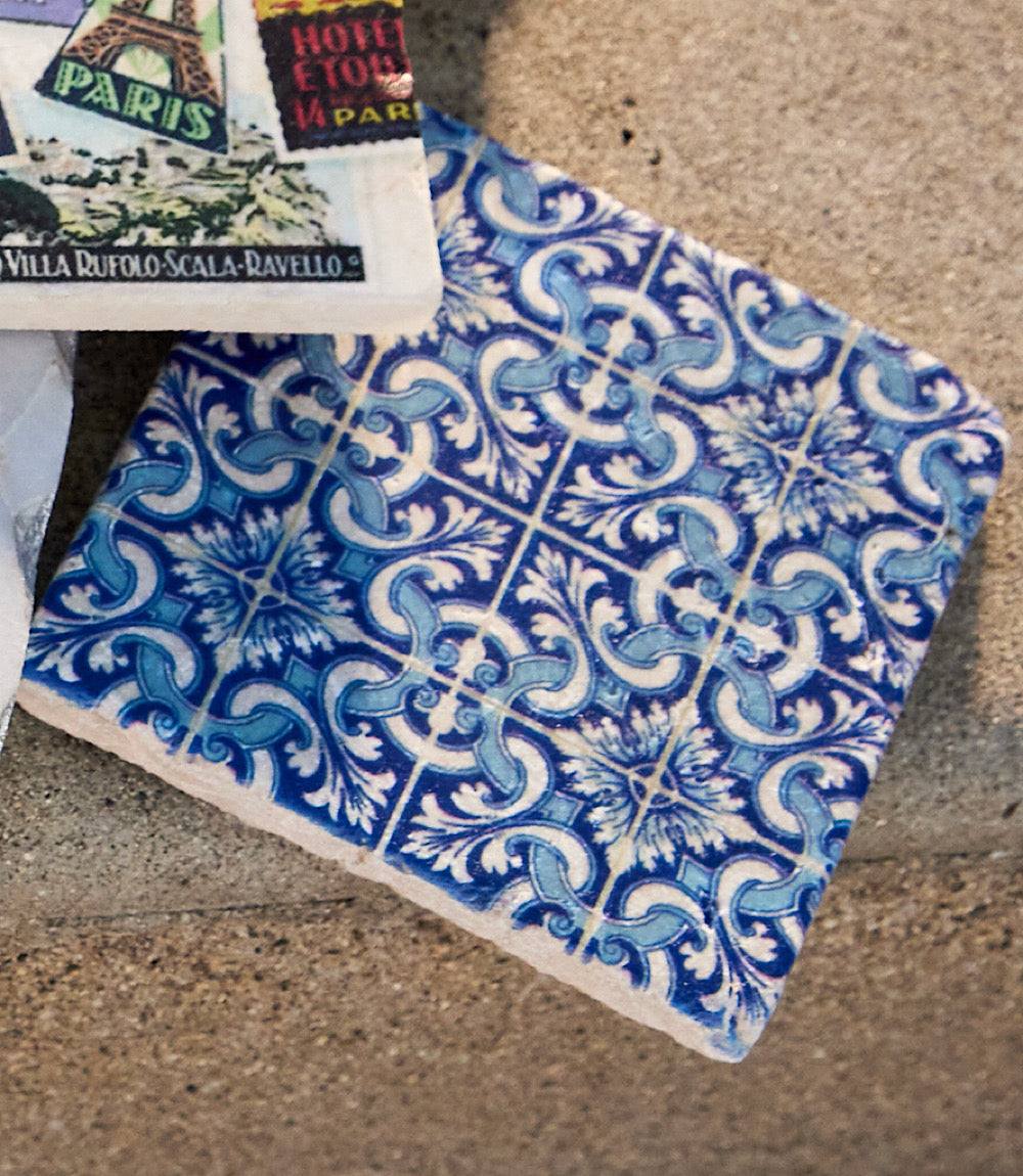 Italian Tile Marble Coasters, Set Of 4 - Image 5