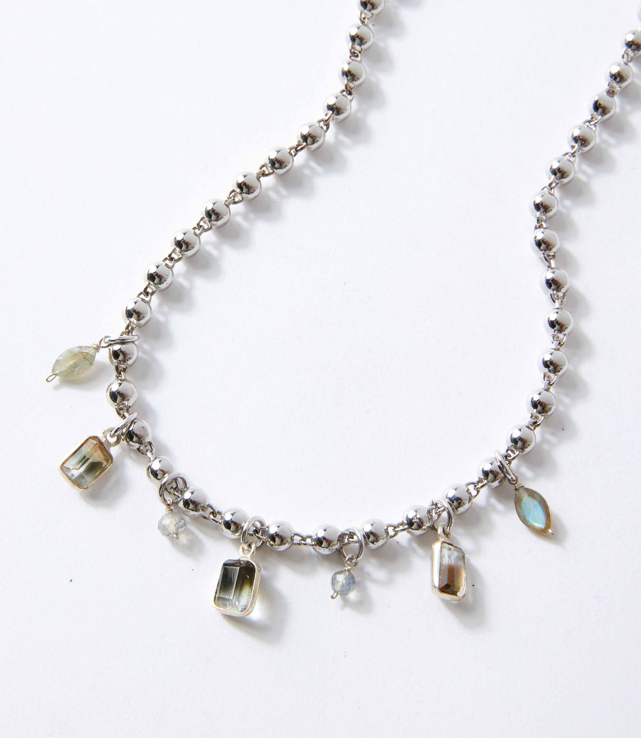 Labradorite Station Necklace