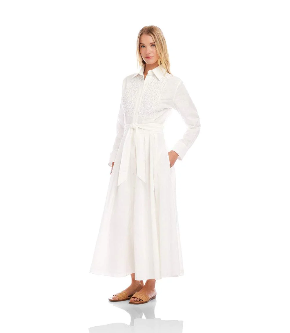 Lace Applique Midi Shirtdress - Image 4