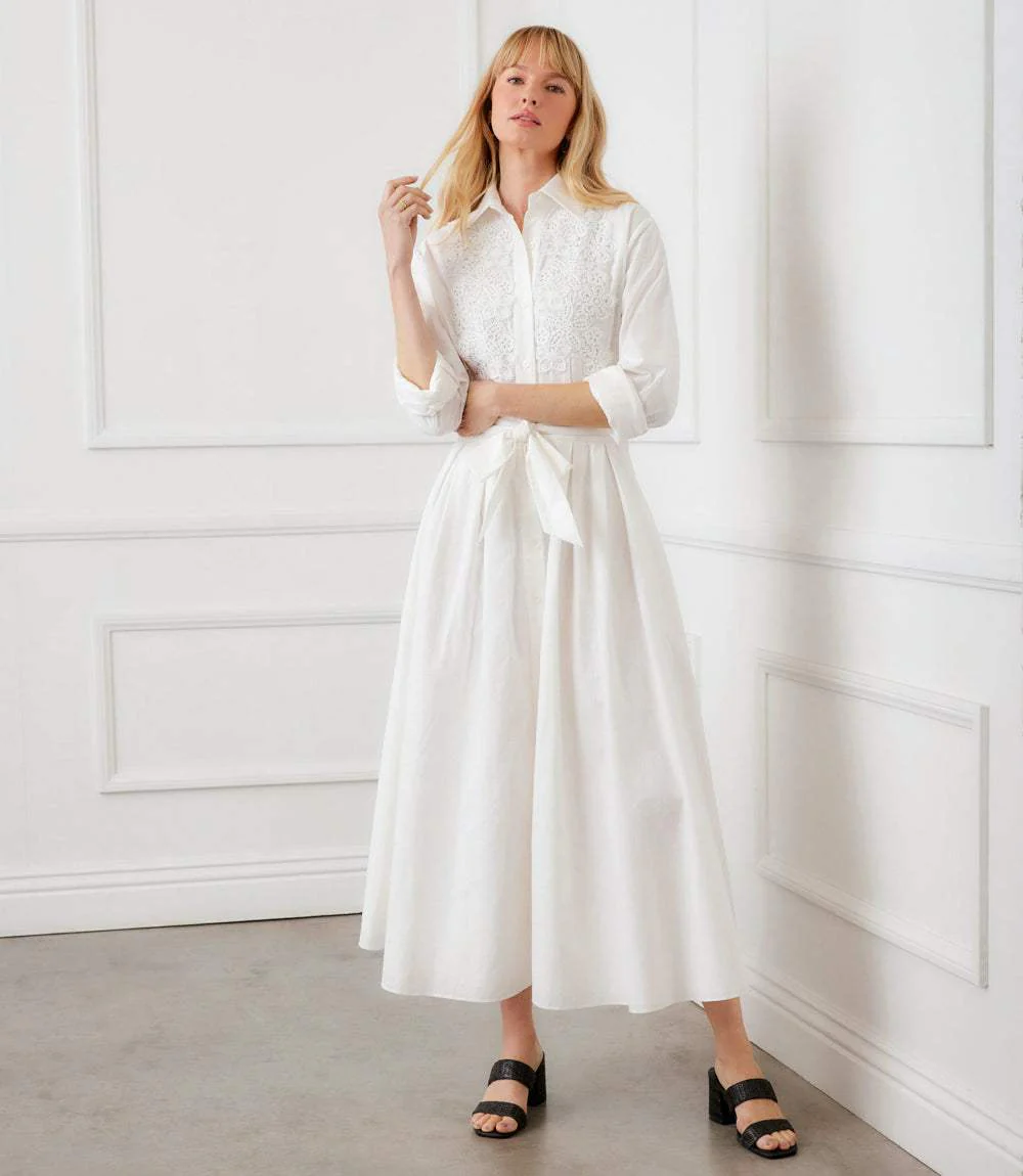 Lace Applique Midi Shirtdress - Image 6