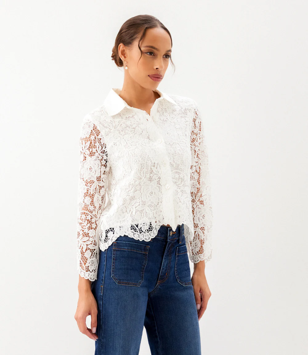 Lace Button Down Soft Jacket - Image 6