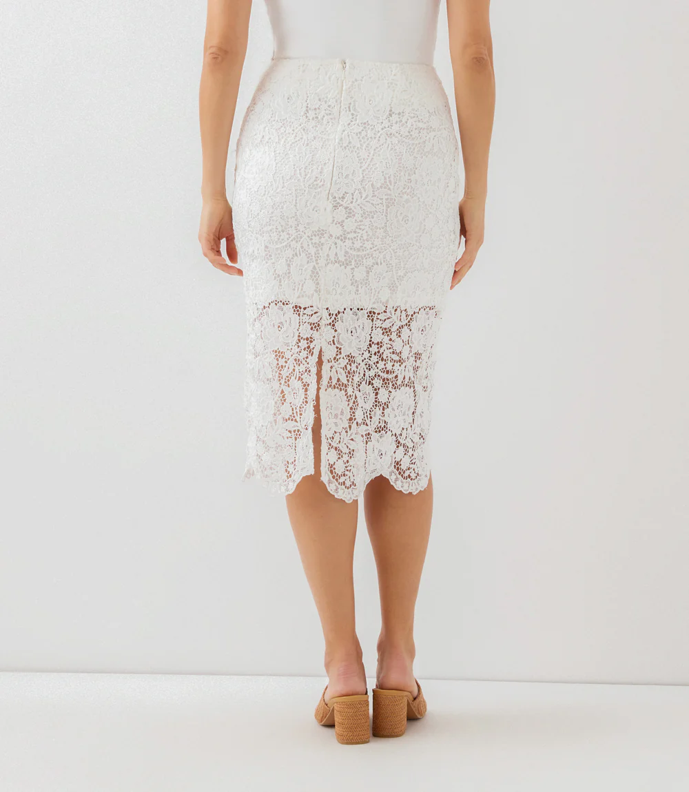 Lace Midi Pencil Skirt - Image 5