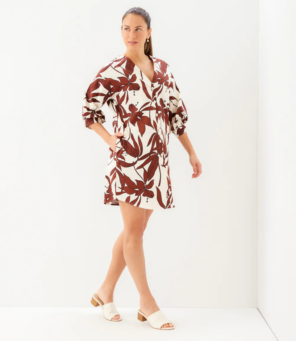 Lantern Sleeve Button-Front Dress - Image 5