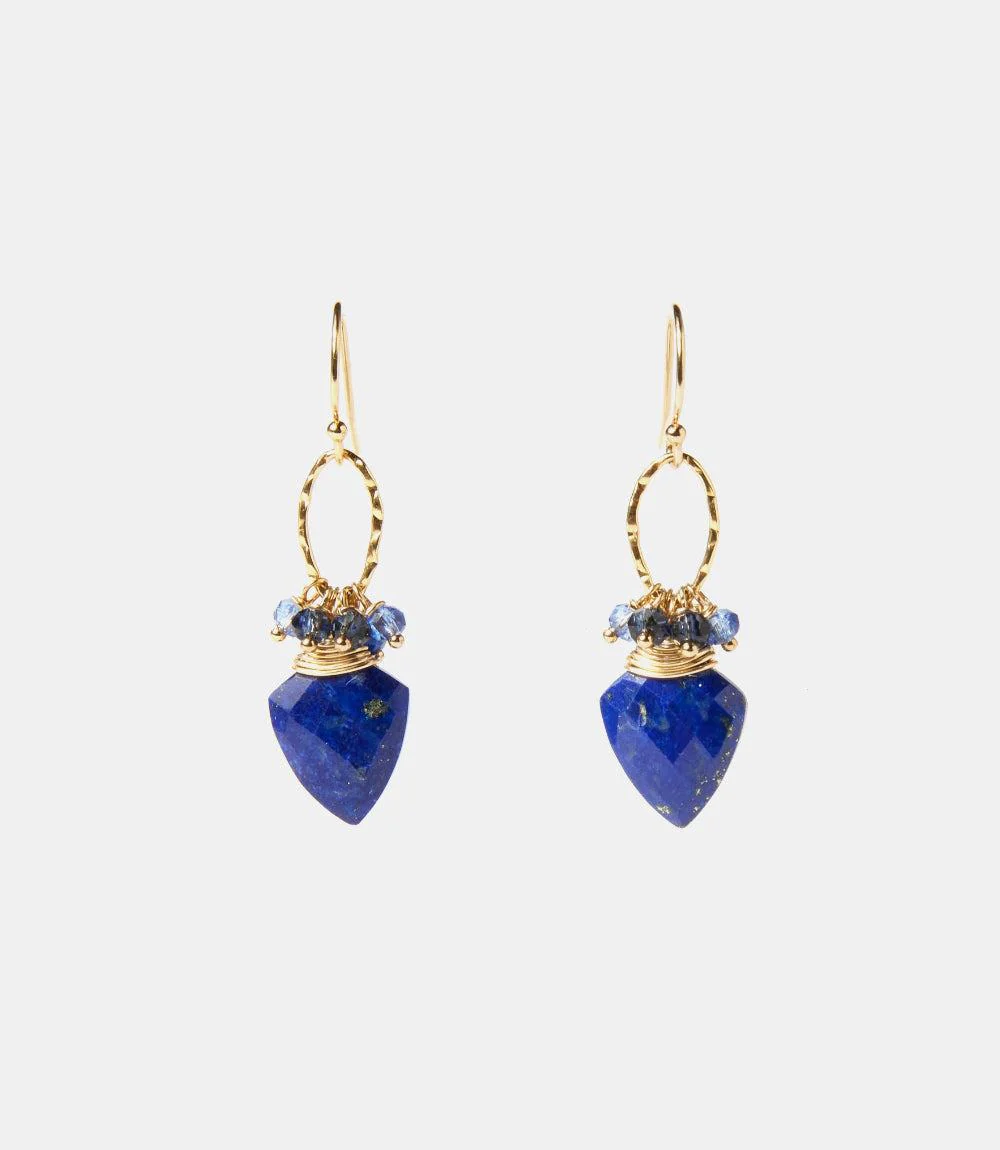 Lapis Cluster Earrings - Image 2
