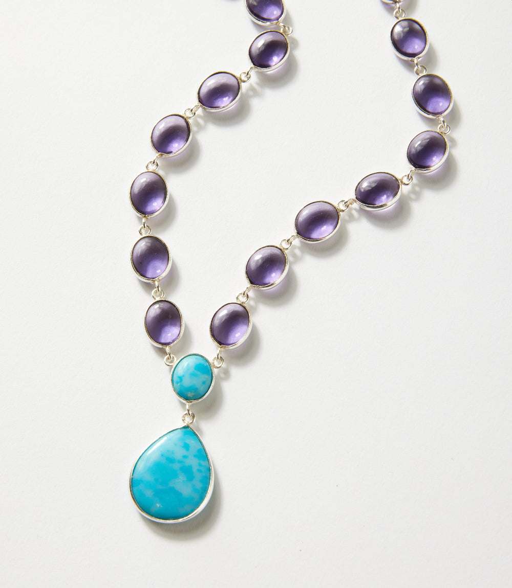 Larimar And Amethyst Necklace - Image 3