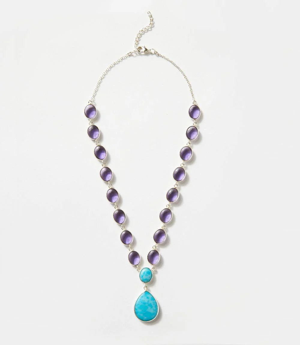 Larimar And Amethyst Necklace - Image 5