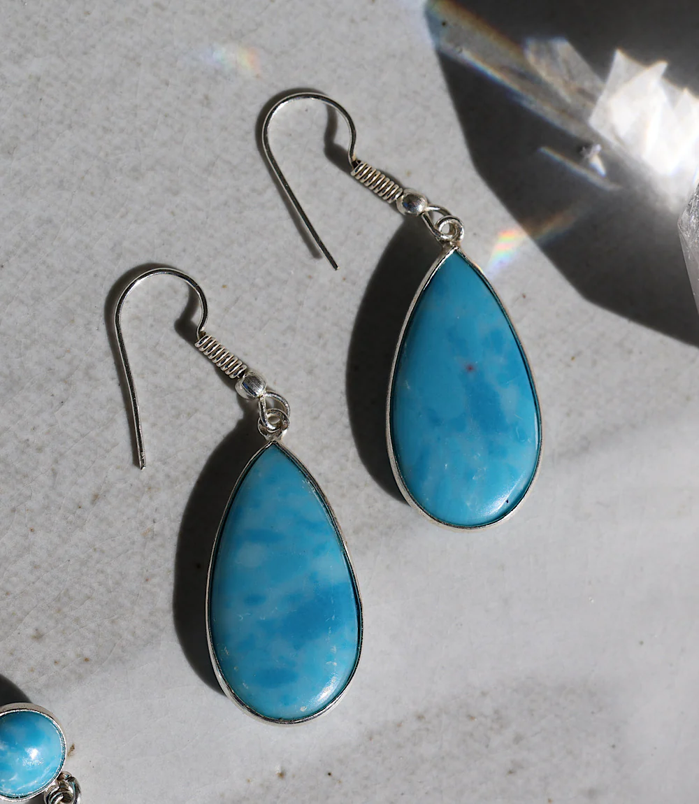 Larimar Teardrop Earrings - Image 5