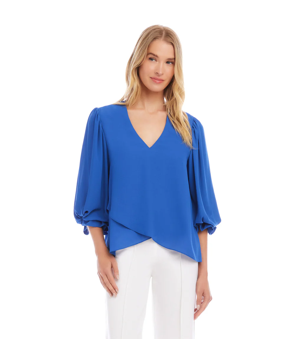 Layered Sleeve Asymmetric Top - Image 3