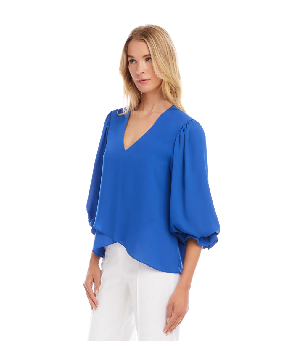 Layered Sleeve Asymmetric Top - Image 4