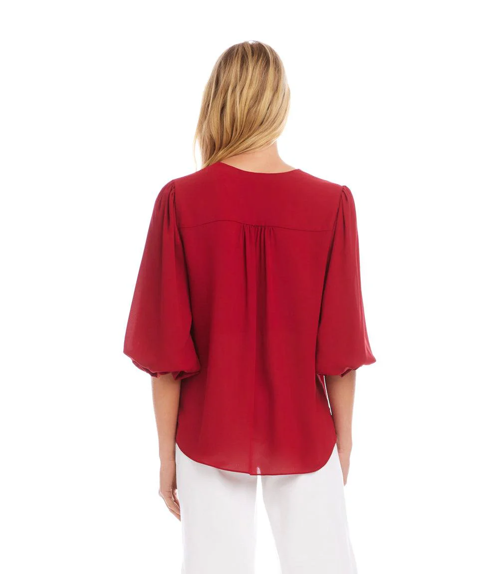Petite Size Layered Sleeve Asymmetric Top - Image 4