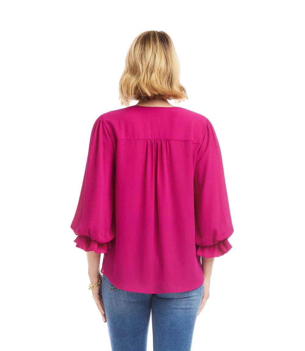 Layered Sleeve Asymmetric Top - Image 4