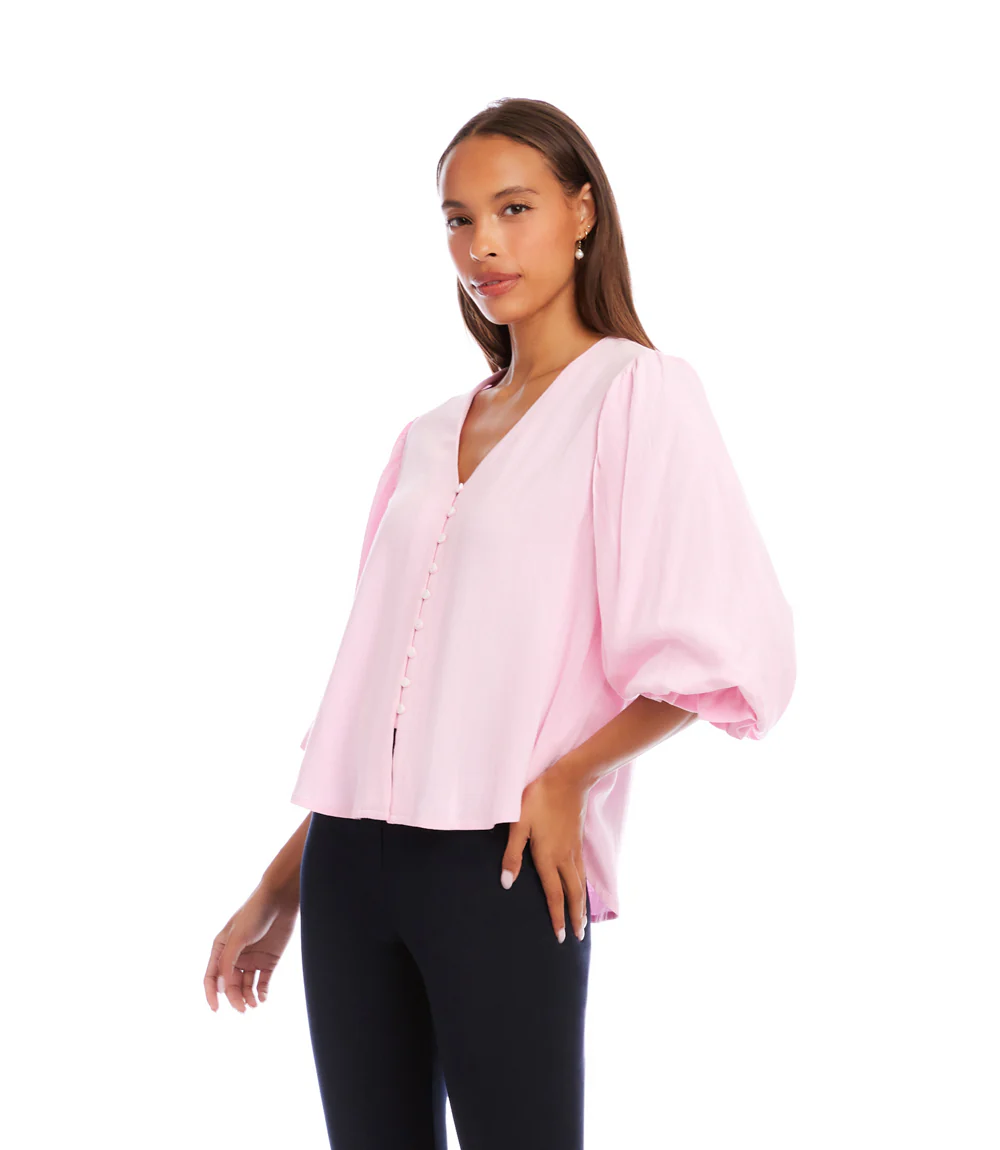 Layered Sleeve Shirred Blouse - Image 3