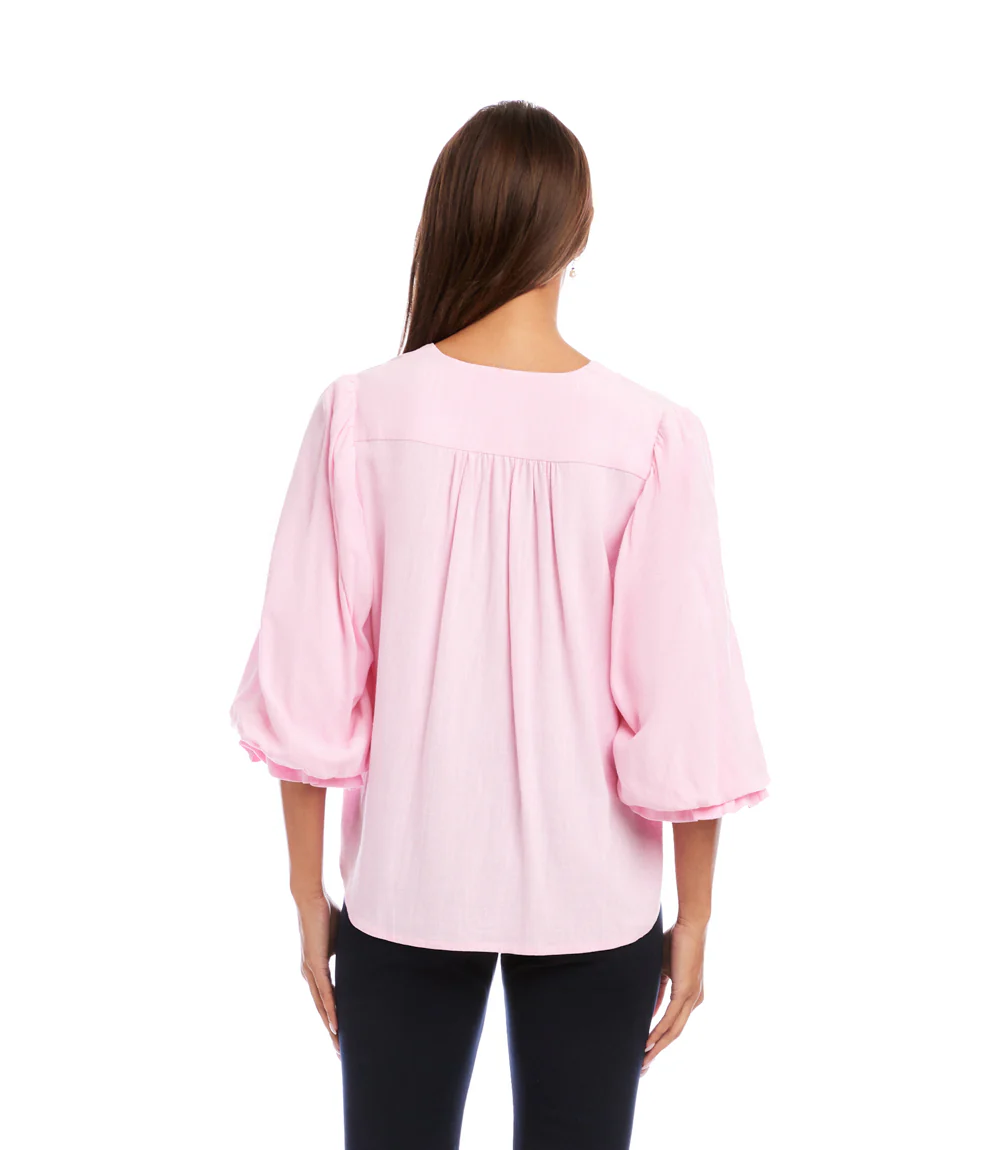 Layered Sleeve Shirred Blouse - Image 4