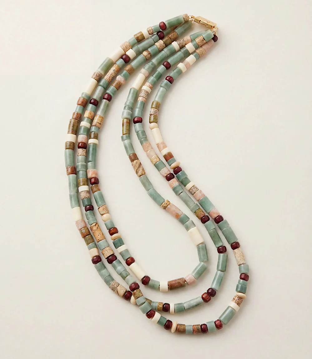 Layered Turquoise Bead Necklace - Image 2