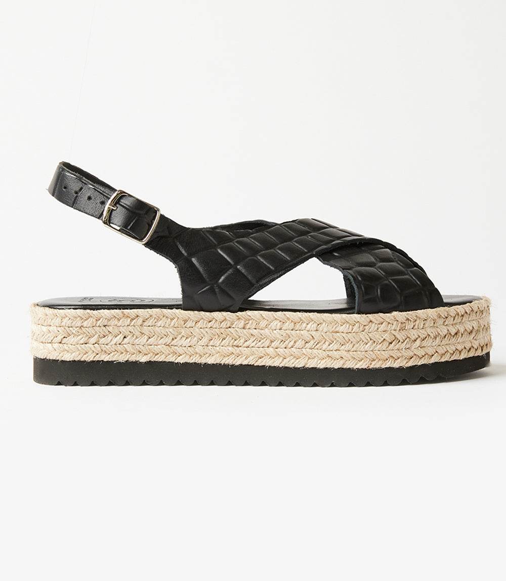 Leather Espadrille Sandals - Image 10