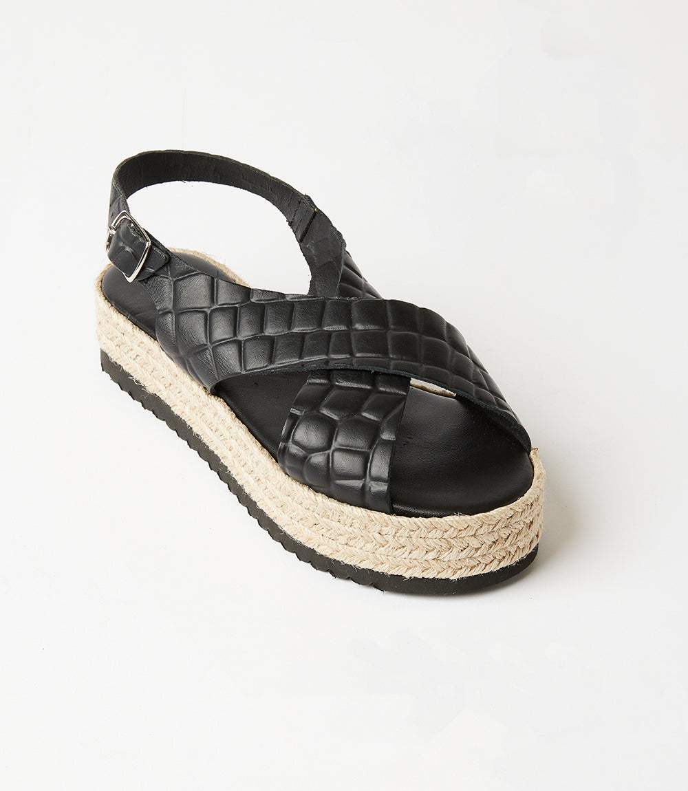 Leather Espadrille Sandals - Image 7