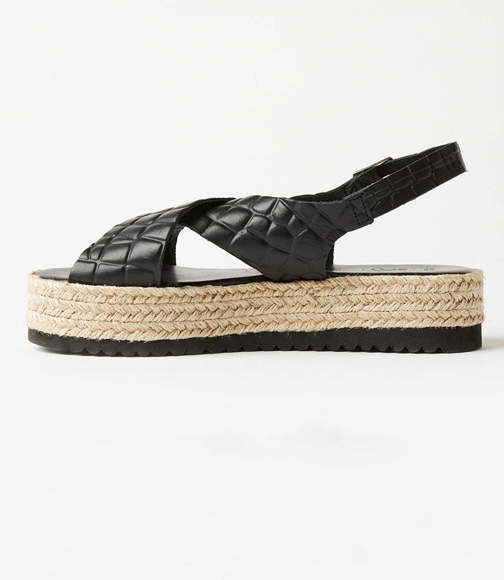 Leather Espadrille Sandals - Image 9