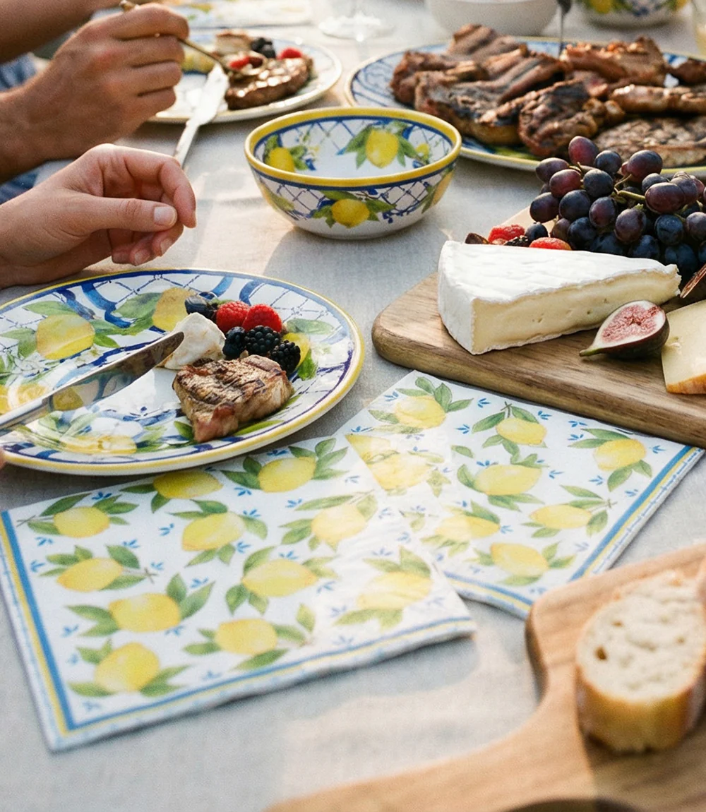 Lemon Pattern Paper Dinner Napkins, Pack Of 20 - Image 2