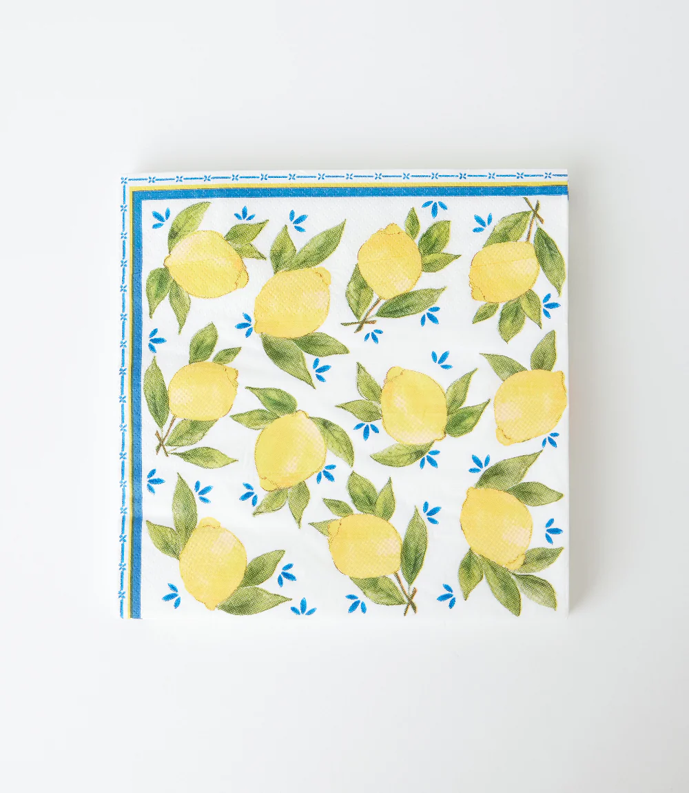 Lemon Pattern Paper Dinner Napkins, Pack Of 20 - Image 3