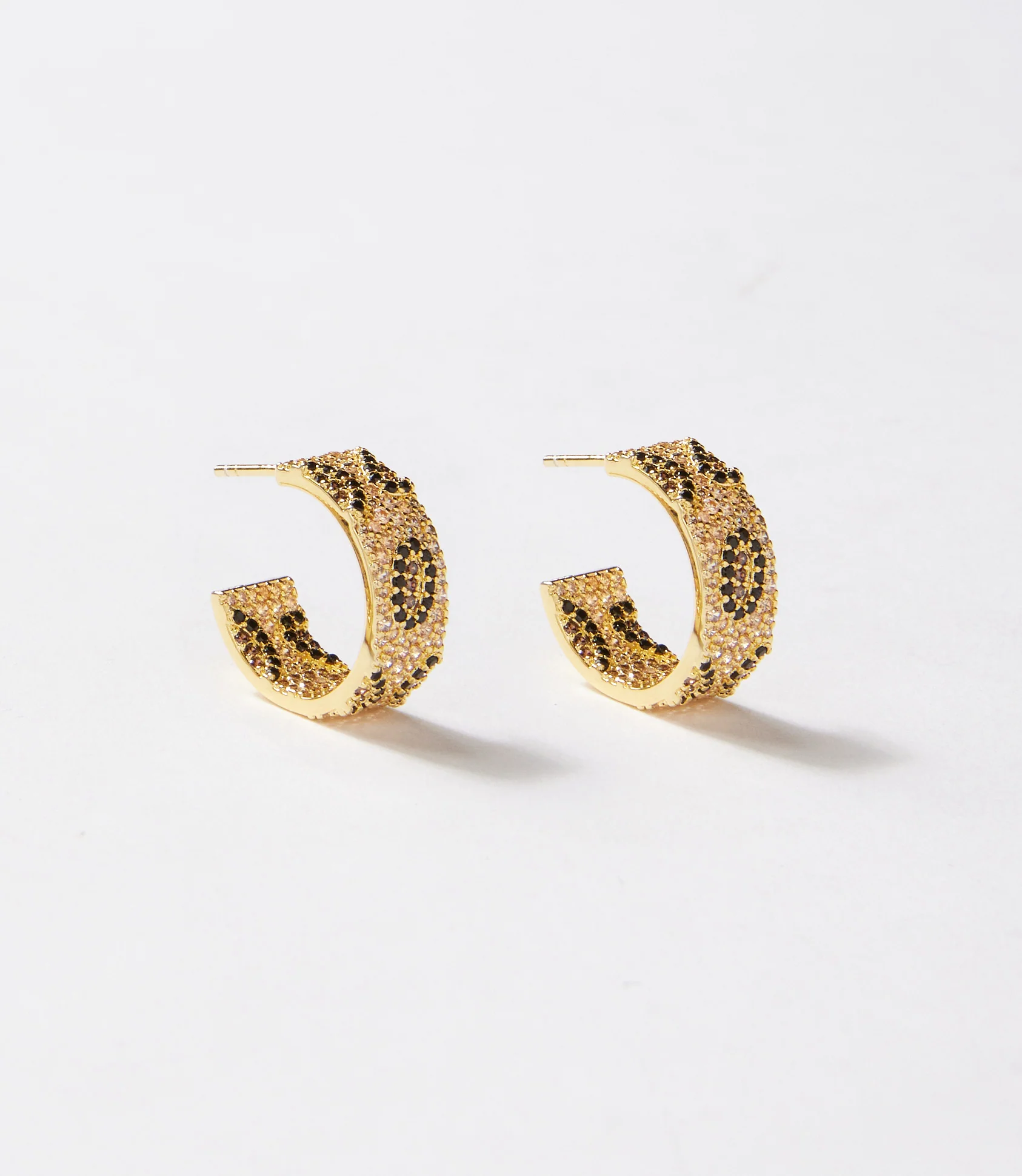 Leopard Crystal Hoop Earrings - Image 6