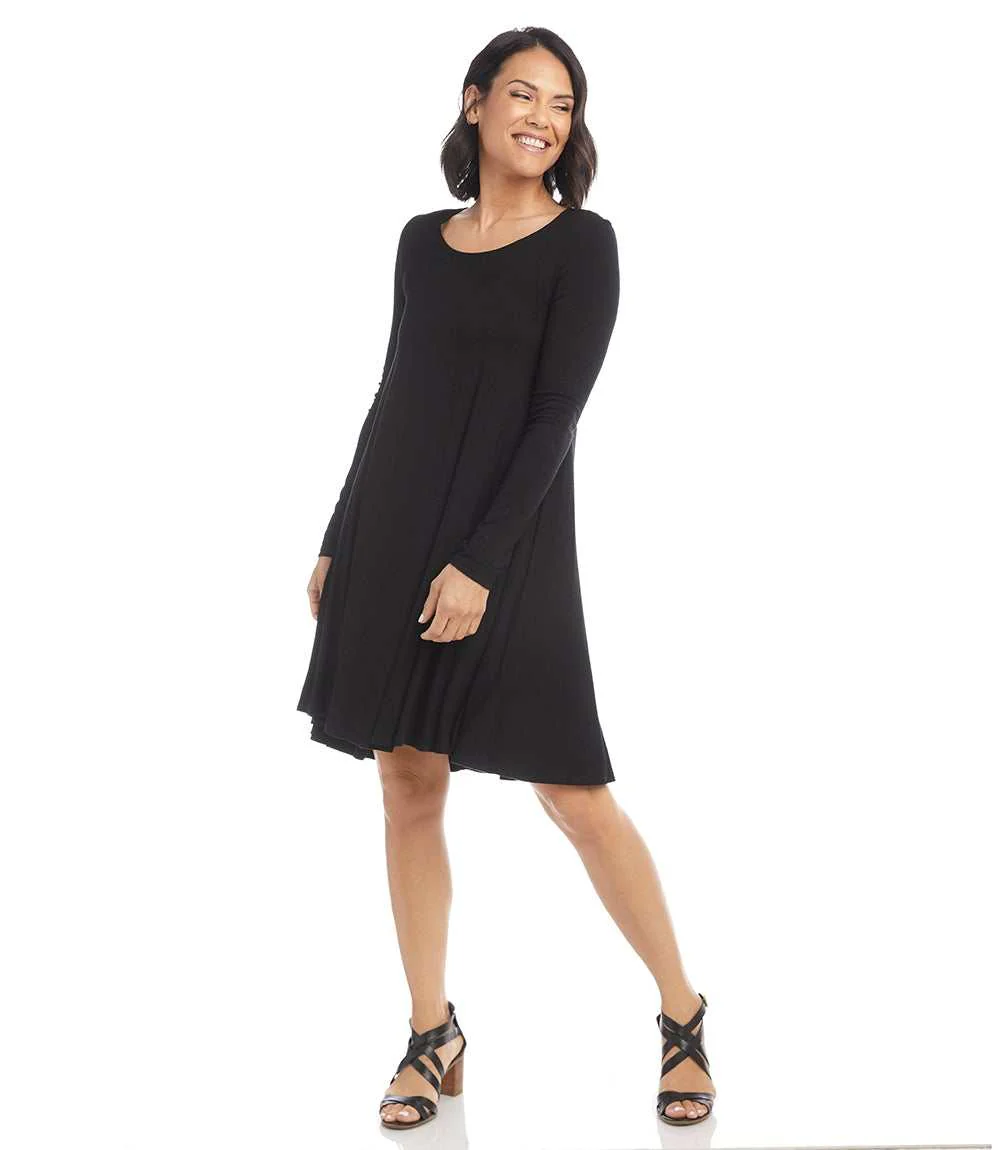 Long Sleeve Maggie Trapeze Dress - Image 5