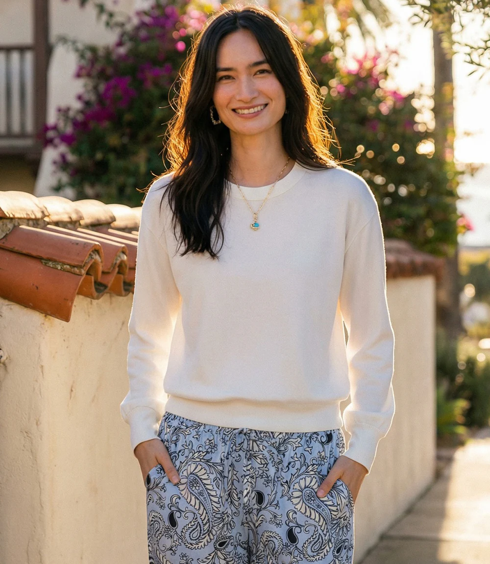 Long Sleeve Ribbed Top - Image 2