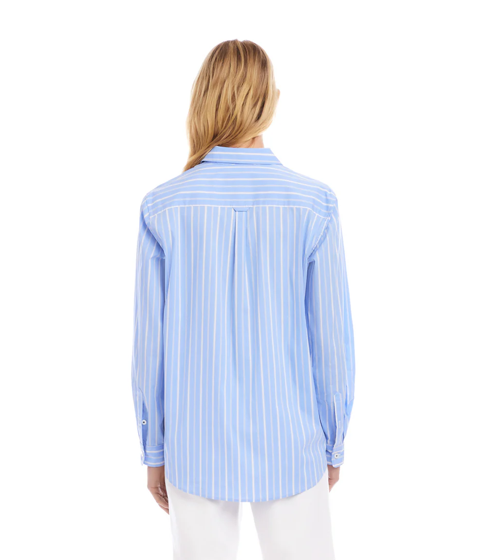 Long Sleeve Stripe Button-Up Shirt - Image 5