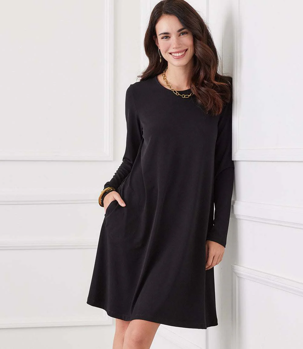 Long Sleeve Travel Jersey Dress - Image 7