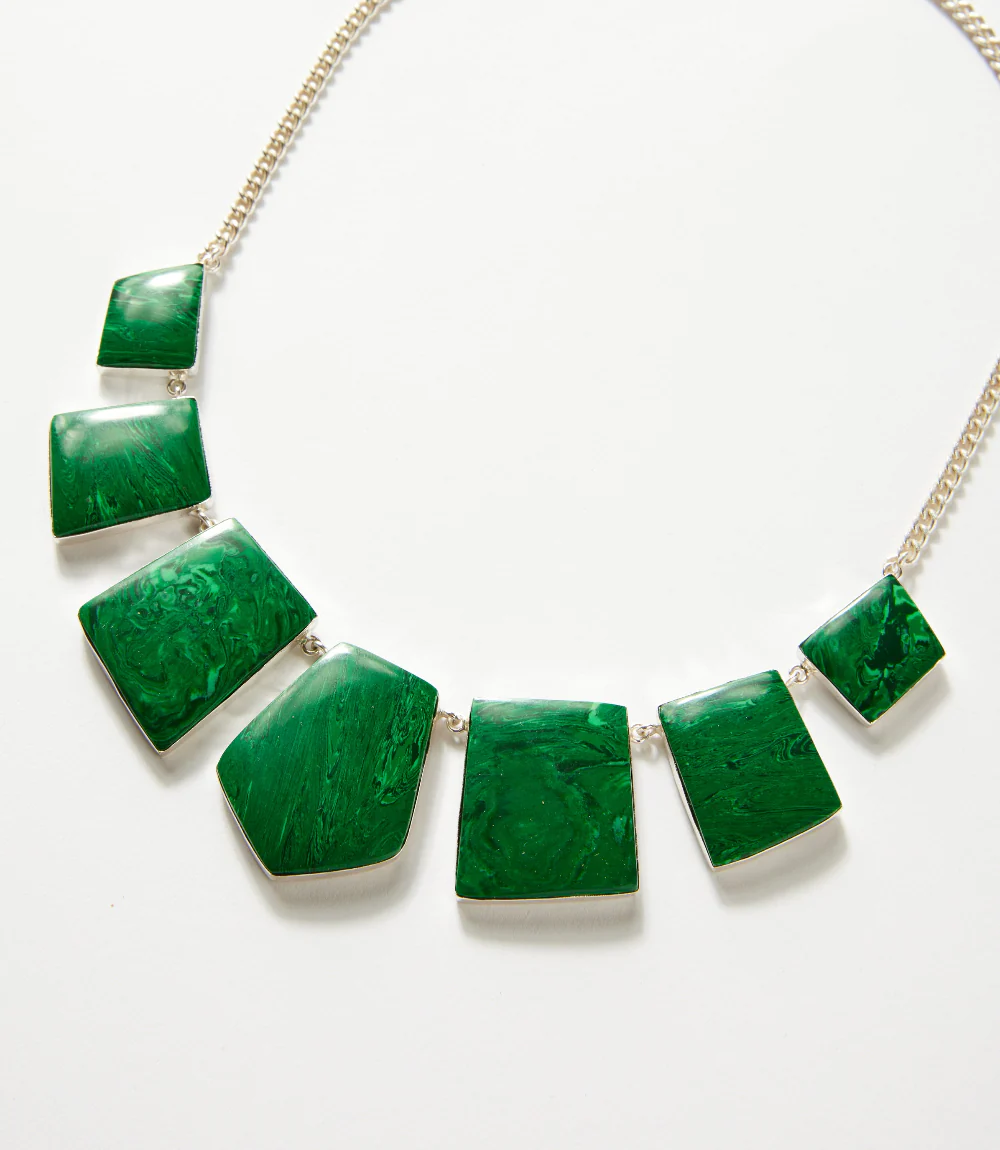 Malachite Statement Necklace - Image 3