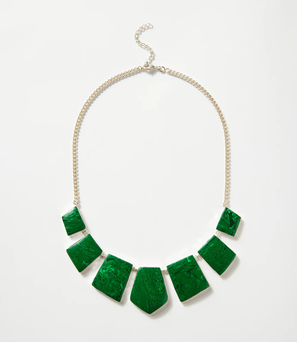 Malachite Statement Necklace - Image 4
