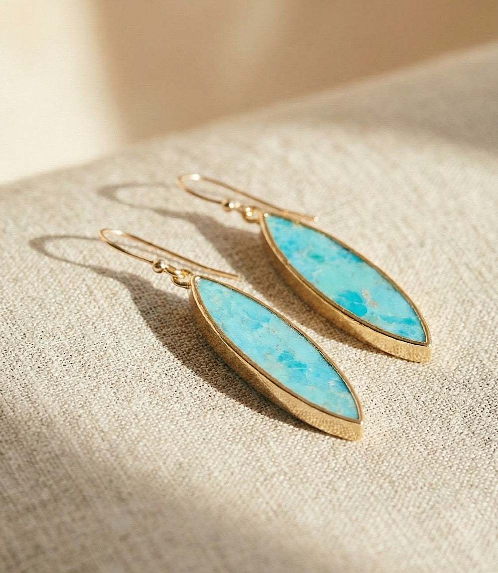 Marquise Turquoise Earrings