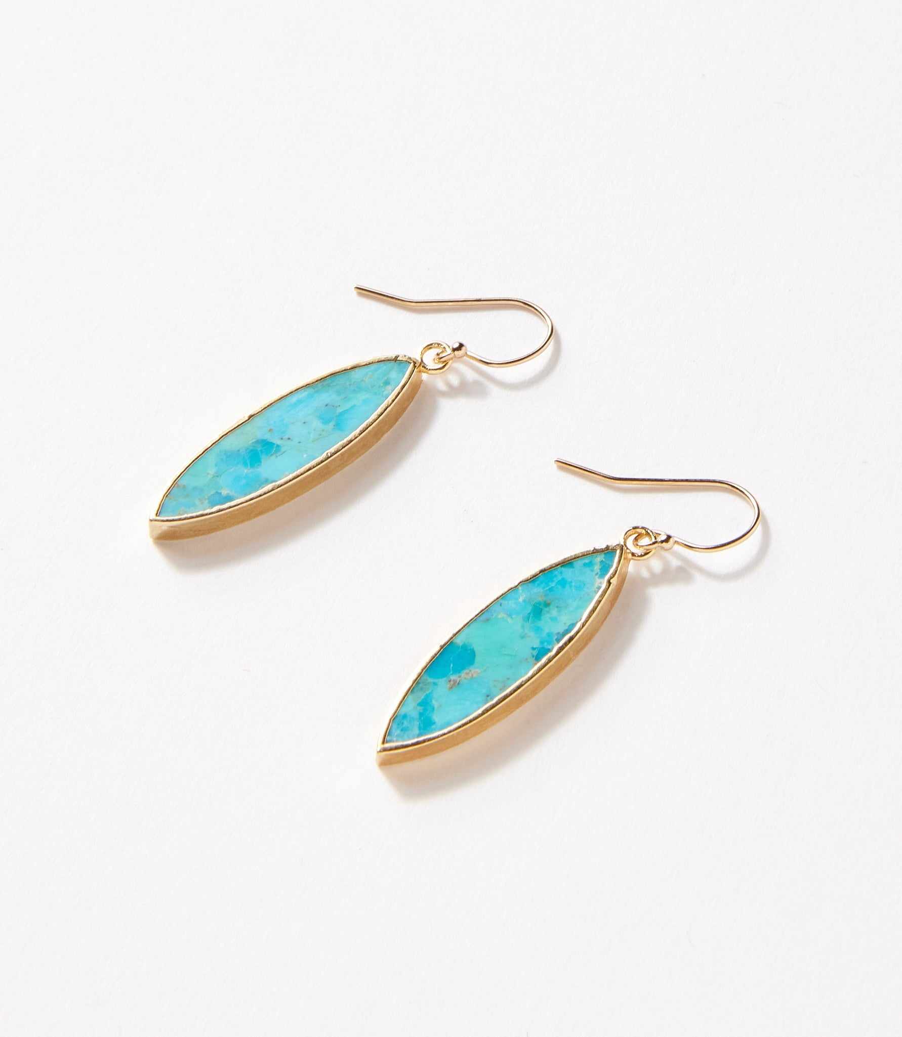 Marquise Turquoise Earrings - Image 2