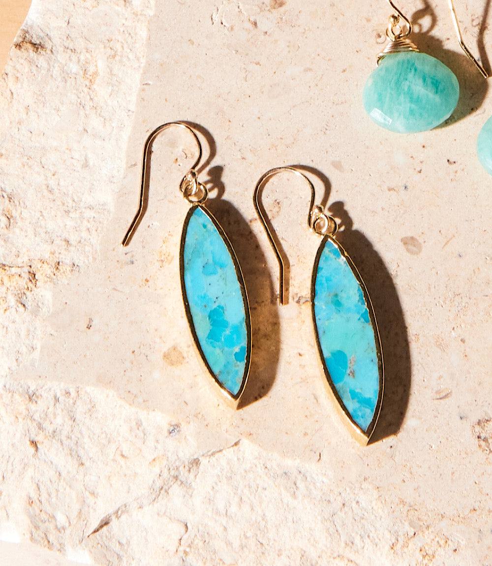 Marquise Turquoise Earrings - Image 4
