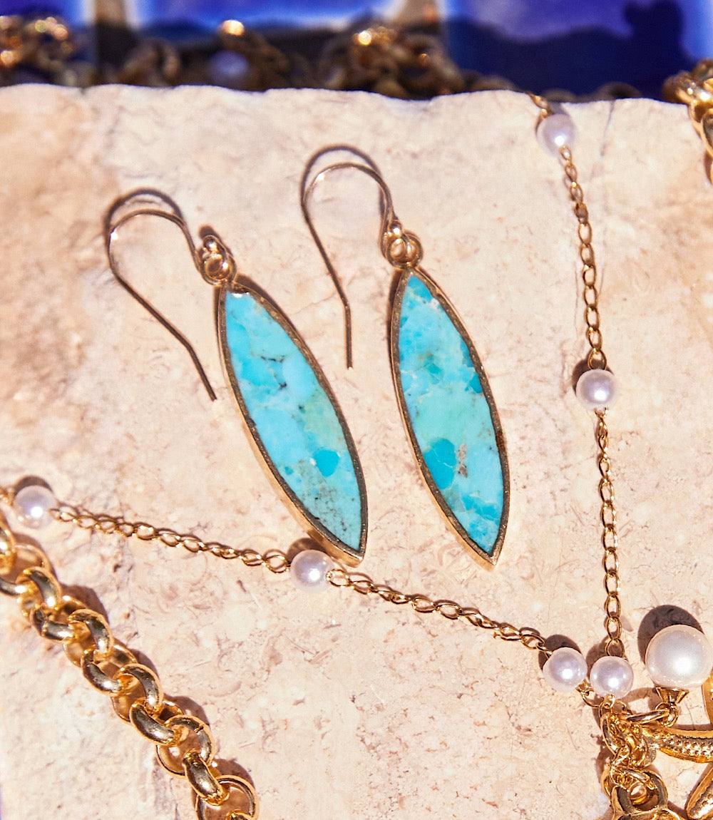 Marquise Turquoise Earrings - Image 5