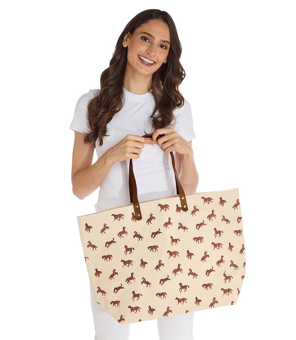 Mini Horse Print Tote Bag - Image 6