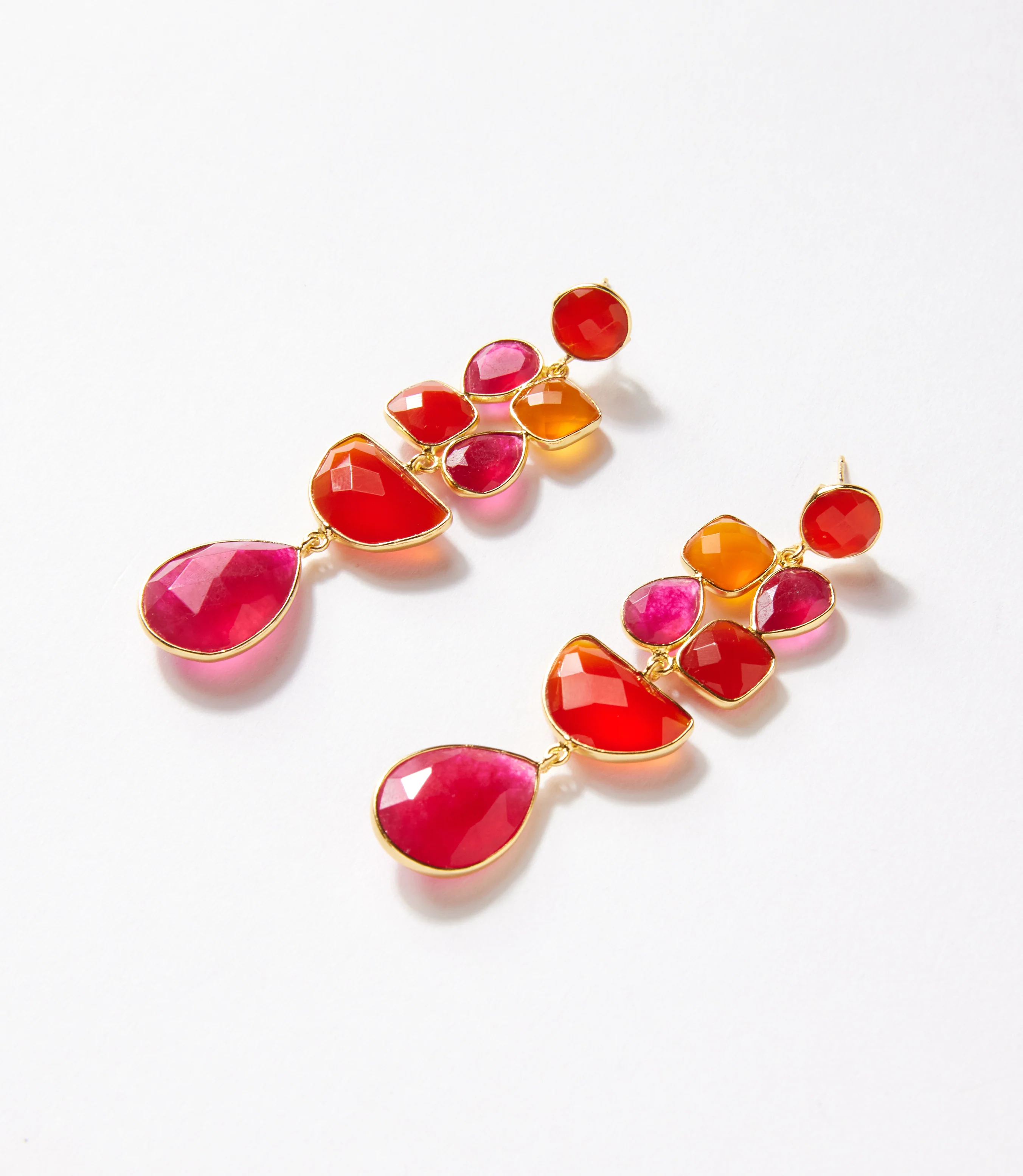 Mixed Gemstone Drop Earrings - Image 3