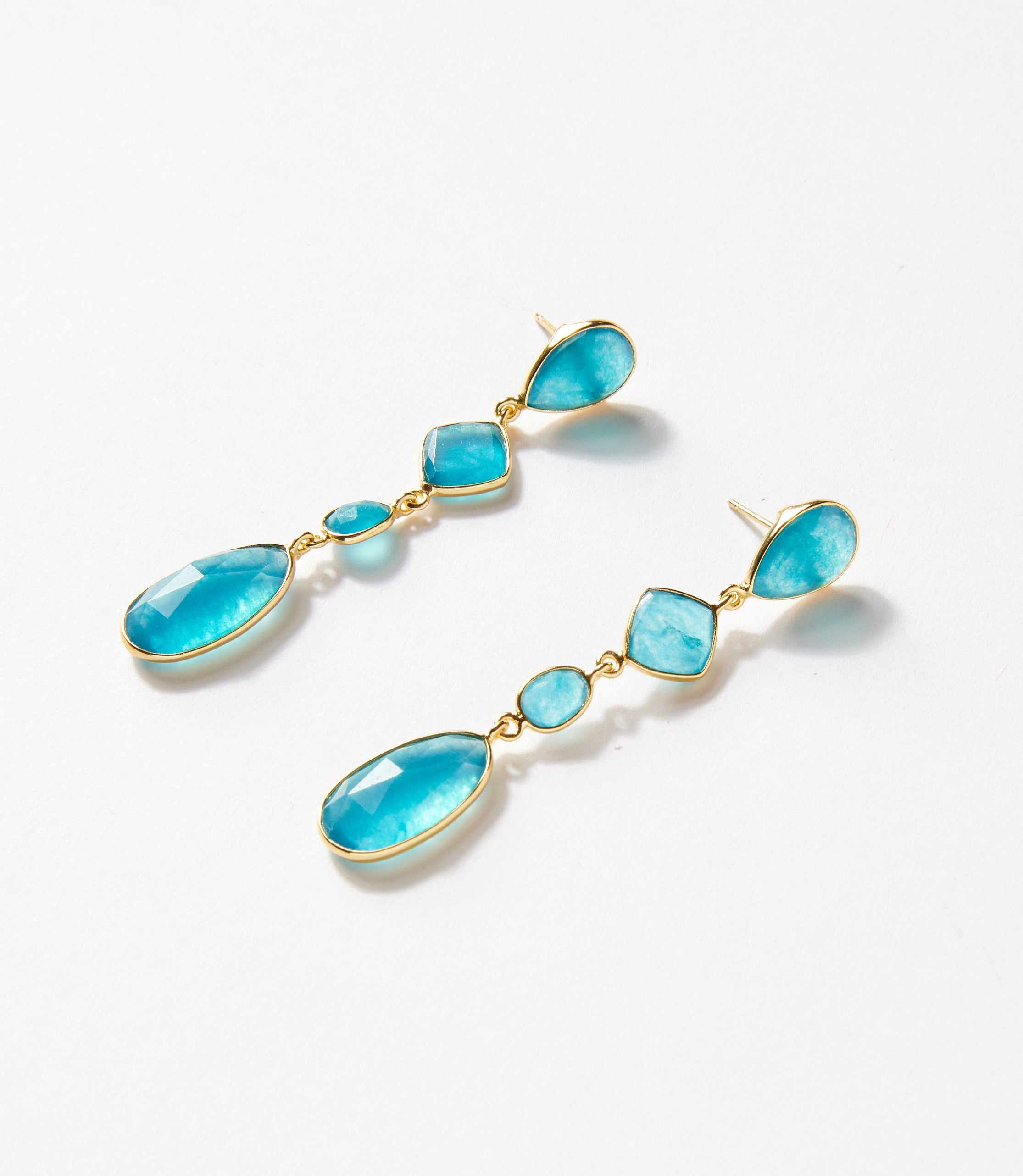 Mixed Gemstone Strand Earrings - Image 3