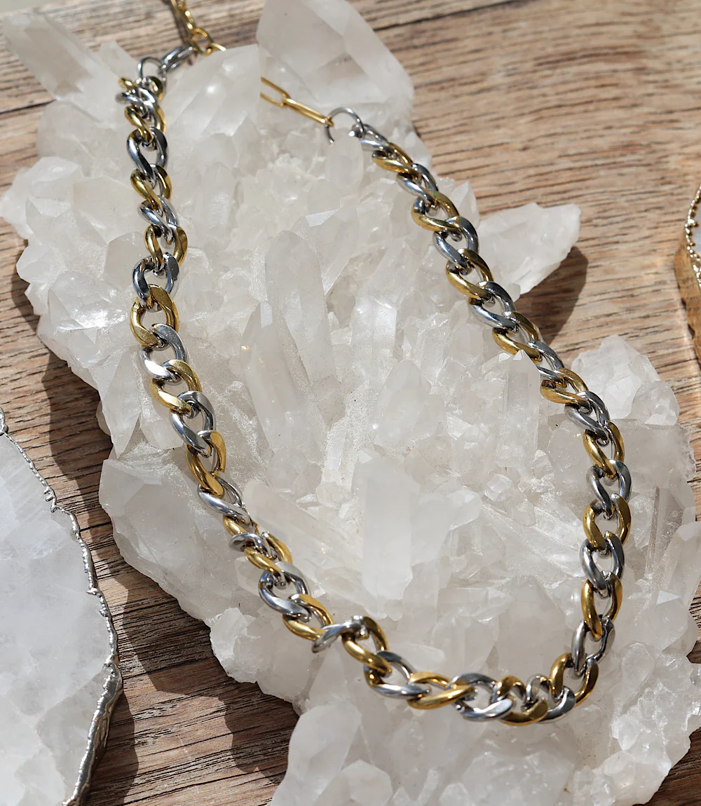 Mixed Gold And Silver Chain Necklace - Image 7